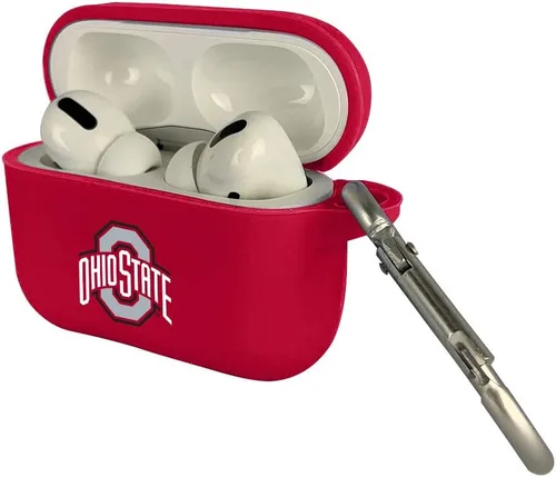 Miniatura 3 de Collegiate Ohio State Buckeyes - Funda de silicona para Apple AirPods Pro (1ª/2ª generación) con mosquetón
