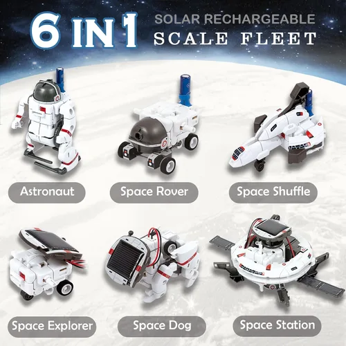 Miniatura 2 de 6-in-1 Solar Robot Building Kit for Boys Aged 8-13, Educational Robotic Toys for Kids, Science Kits STEM Toys Birthday Gifts for 8 9 10 11 12 Years
