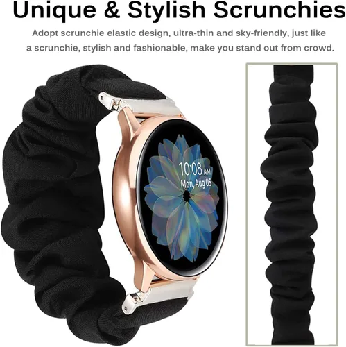 Miniatura 5 de Miimall Correa elástica de 0.78 pulgadas compatible con Samsung Galaxy Watch 6/5/4 de 1.575 pulgadas, 1.732 pulgadas, Watch 5 Pro, Watch 6/4 Raninbow