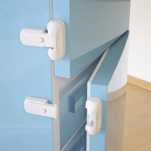 Miniatura 7 de SAFELON Cerradura de seguridad para nevera, 2 unidades, para nevera, congelador, a prueba de niños, protege los refrigeradores con tiras de sellado
