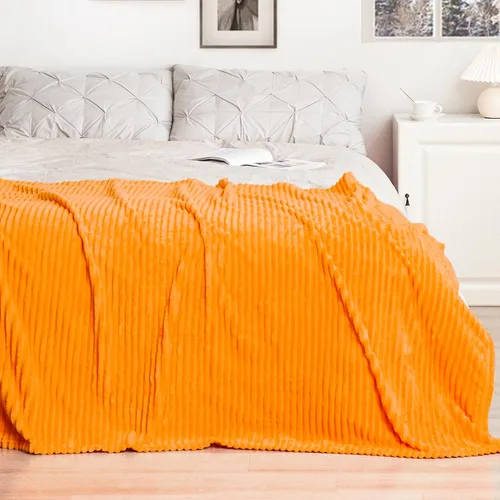Miniatura 59 de Vessia - Manta de forro polar de franela (50x70 pulgadas), manta 3D de jacquard negra, esponjosa y cálida para sofá, sillón, cama, silla, 300GSM