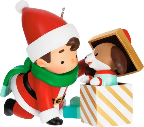 Miniatura 8 de Adorno navideño Hallmark Keepsake 2023, Papá Noel joven, regalos para coleccionistas de Santa