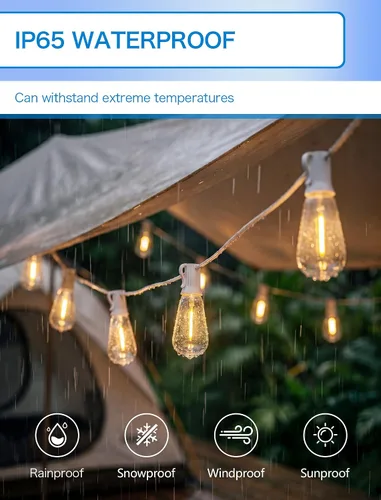 Miniatura 5 de Paquete de 10 bombillas LED, bombillas de repuesto regulables inastillables de 0.6 W, ST40 E17, bombillas de plástico transparente para tira