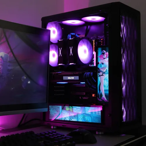 Miniatura 8 de Vetroo Tablero de Pantalla con Luces LED para Decoración de Carcasa de Computadora PC Full HD 2K Función Multi-Modo 9.8" x 3.1" (Vertical, A6)