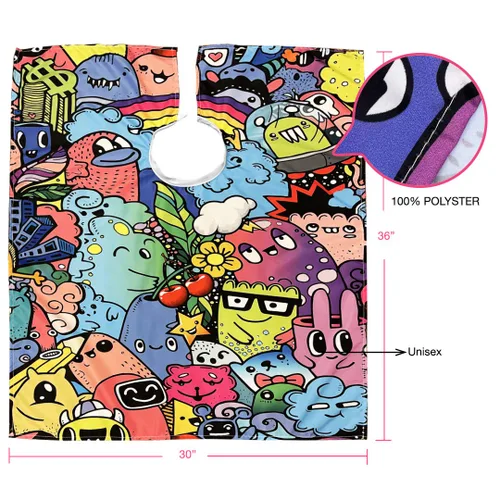 Miniatura 5 de Betty Dain Little Friends - Capa de corte de pelo para niños, 30 pulgadas de ancho x 36 pulgadas de largo, perfecta para niños y niñas, 100%