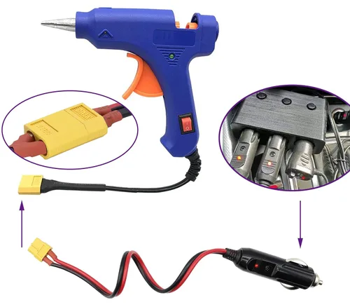 Miniatura 6 de Paquete de 2 cables 16AWG XT60 a encendedor de cigarrillos, enchufe macho de 12 V a XT60 hembra, cable de extensión compatible con cable de carga