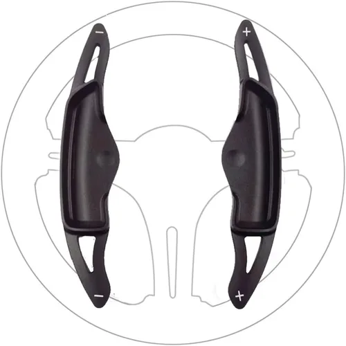 Great-luck Extensiones de aluminio para palanca de cambios para volante, 2 unidades/juego (negro) para Tucson 2022 2023 Sonata 2020 2021 2022 2022