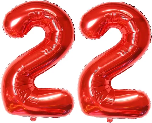 Miniatura 38 de Globo de helio rojo del número 10 de 40 pulgadas, autosellado para decoración de fiesta de cumpleaños y decoración de fiesta de aniversario (rojo 10)