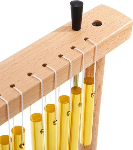 Miniatura 3 de 20-NOTE - Campanilla de viento de una hilera, instrumento de percusión musical de 20 barras con mazo para decoración de aula, oficina, regalo