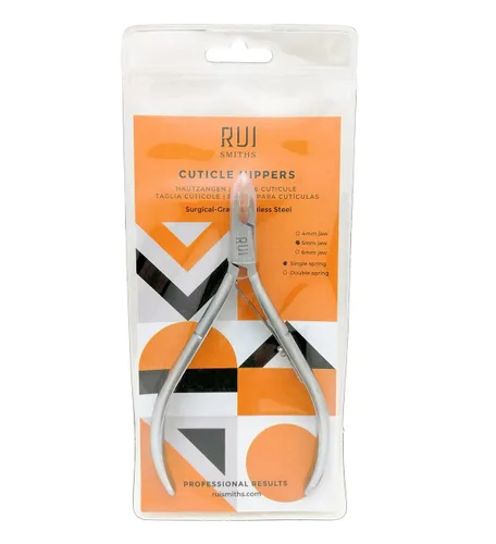 Miniatura 9 de Rui Smiths Pro Premium - Pinzas de cutícula de acero inoxidable profesionales, mango español, junta de caja redondeada, cromado mate, mandíbula