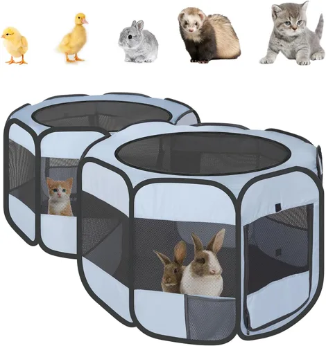 Corralito para mascotas, jaula para mascotas, tienda de campaña plegable para gatitos, hurones, cachorros, conejillos de indias, conejo, hámster,