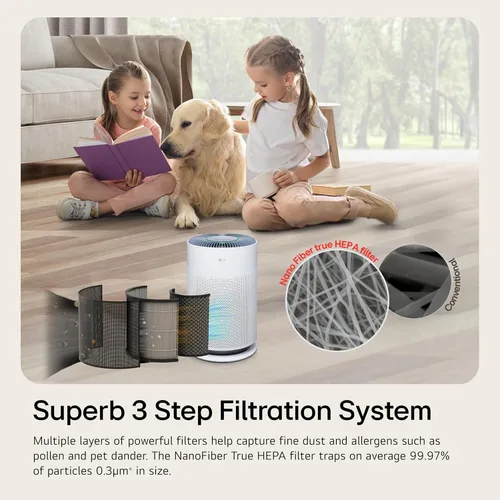 Miniatura 3 de LG PuriCare 360 - Purificadores de aire para el hogar, habitación grande y pequeña, dormitorio, hasta 2,059 pies cuadrados en 1 hora con filtro