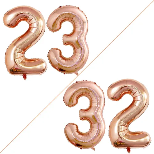Miniatura 187 de Goer, conjunto de globos de papel aluminio para decoraciones de cumpleaños, globos de las letras de feliz cumpleaños y de números Oro