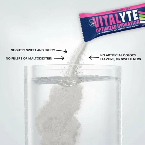 Miniatura 3 de Vitalyte Paquetes de electrolitos en polvo, mezcla de bebida de hidratación isotónica con electrolitos limpios, paquetes de rehidratación de una