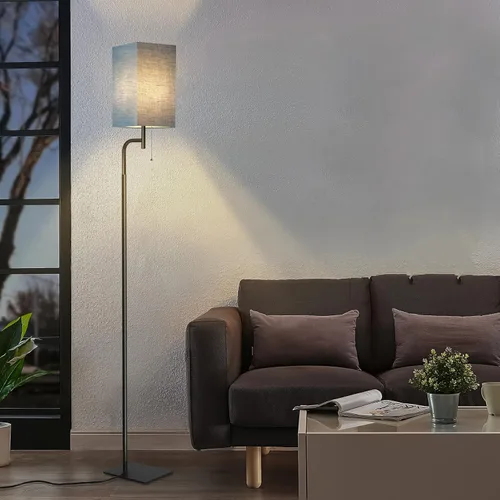 Lámpara de pie Iporovon para sala de estar, lámparas modernas de pie altas de 3 temperaturas de color para dormitorio, elegante pantalla de lino,