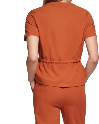 Miniatura 4 de Calvin Klein Missy - Camisa de manga corta con cintura fruncida para mujer