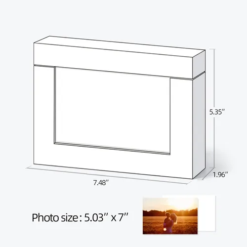 Miniatura 6 de Cajas de fotos de cartón de 5 x 7 pulgadas para fotos, juego de caja de almacenamiento de fotos familiares, caja de álbum de fotos para fotos