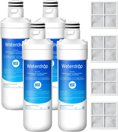 Waterdrop LT1000PC ADQ747935 Filtro de agua para refrigerador y filtro de aire, reemplazo para LG® LT1000P®, LMXS28626S, LFXS26973S, LFXS26596S,