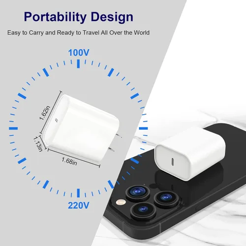 Miniatura 8 de Cargador para iPhone 17 Pro Max de carga rápida, bloque de carga rápida USB C de 40 W con cable de carga tipo C de 10 pies para iPhone 17/17 Pro/17