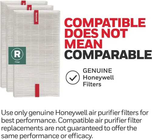 Miniatura 2 de Filtro purificador de aire HEPA Honeywell R, paquete de 3 para series HPA 100/200/300, 3000 y 5000 - Filtro de aire de repuesto para alérgenos