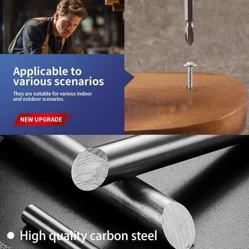 Miniatura 4 de #8 x 5/8 "Tornillo de madera 500 piezas de acero de aleación estándar hilo truss cabeza rápida autorroscante por SG TZH plata - aleación de acero