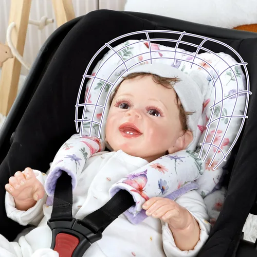 Miniatura 5 de Pea Pod Inserto de asiento de automóvil infantil con fundas para correa, todo en uno, reversible, soporte de cabeza de asiento de automóvil