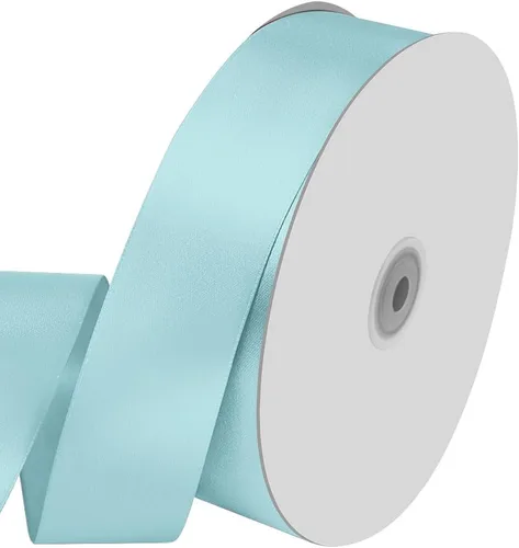 Miniatura 18 de Cinta de satén azul marino de una sola cara de 1-1/2 pulgadas de ancho x 100 yardas, uso de cinta azul real para ramo de lazos, envoltura