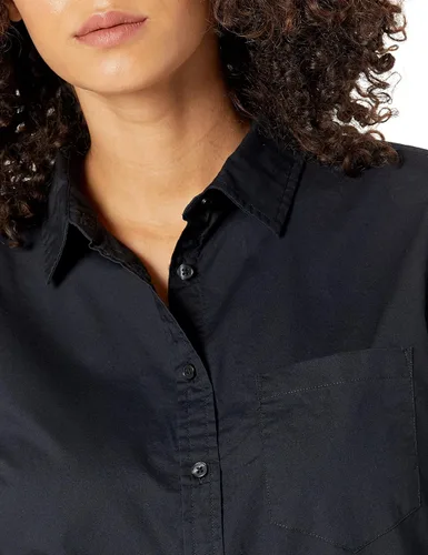 Miniatura 3 de Tienda Essentials - Camisa de popelina con botones, de manga larga y ajuste clásico para mujer