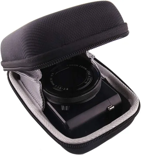 Estuche de viaje duro EVA para cámara digital PANASONIC LUMIX ZS99/ZS100/LUMIX ZS200/LX10/DC-ZS70/ZS60/ZS80 (negro)