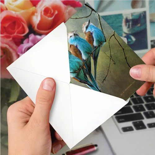 Miniatura 6 de NobleWorks - Tarjeta de felicitación Miss You con sobre de 5 x 7 pulgadas (1 tarjeta) Thinking of You, Just Because Birds and Branches C2822KMYG
