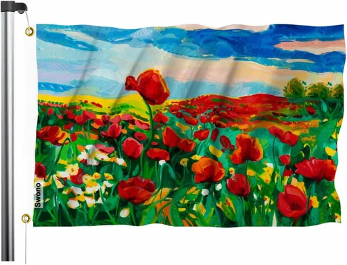 Miniatura 15 de Swono Bandera de calavera con diseño de esqueleto con dedo medio, bandera negra de 3 x 5 pies, bandera grande para exteriores e interiores, oficina