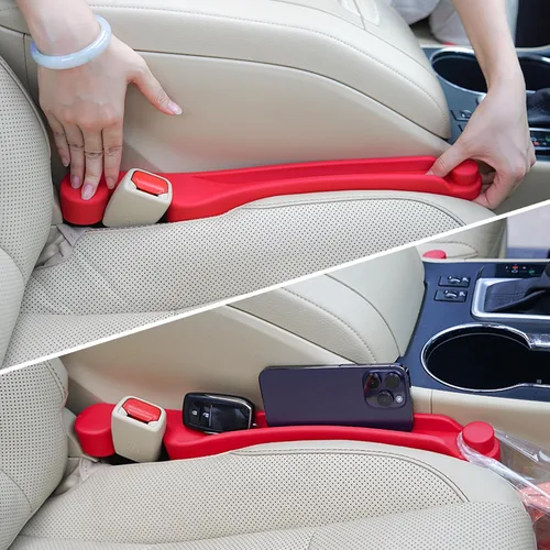 Miniatura 12 de Givifive Juego de 2 rellenos de espacio para asiento de automóvil, espuma suave, multifuncional, con organizador y función de gancho, tapón