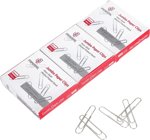 Miniatura 12 de PAPERPAL Clips de papel para oficina, escuela y uso personal, clip de papel liso #1 (1-2/7"), 2000 clips de papel medianos