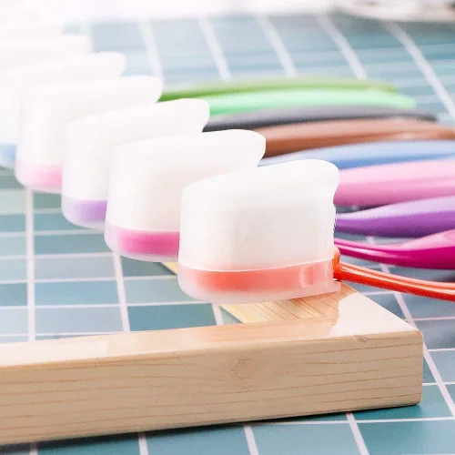Miniatura 5 de Yoseng 10 pinceles de mezcla de tinta para hacer tarjetas, manualidades de papel surtido de amplia aplicación con mango de código de color y tapas