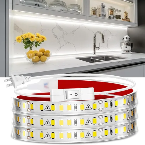 Miniatura 12 de maylit Tira de Iluminación LED para Debajo del Gabinete con Enchufe de 48 pulgadas, Barra de Luz LED Pequeña Ultra Brillante, 2700K Blanco Cálido