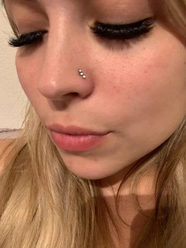 Miniatura 2 de MODRSA Piercing de nariz para mujer, de acero inoxidable, de plata, calibre 20