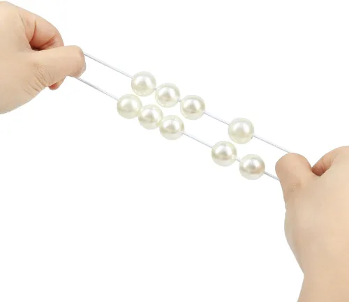 Miniatura 4 de Cordón Elástico Blanco, 328 Pies 2mm de Hilo Elástico para Pulsera, Collar, Fabricación de Joyería, Cuentas y Manualidades
