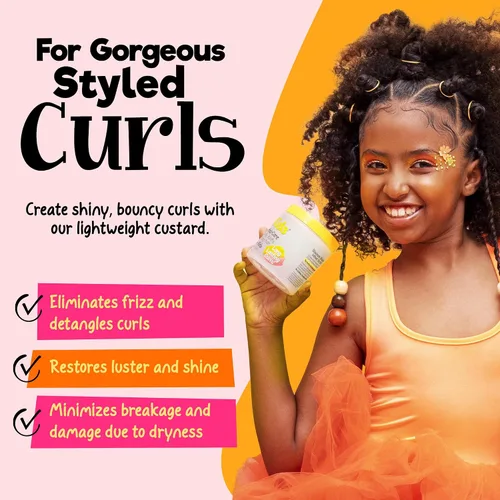 Miniatura 2 de CurlyKids Crema mixta para el cuidado del cabello para niños, amarillo 6 onzas