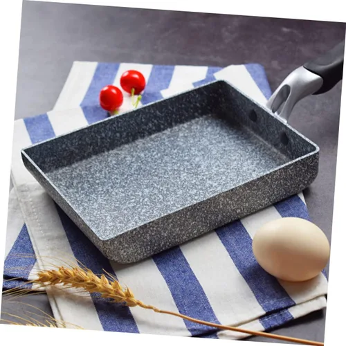 Miniatura 8 de COLLBATH Sartén rectangular antiadherente Tamagoyaki japonés para panqueques enrollados, utensilios de cocina para freír fácilmente y preparar