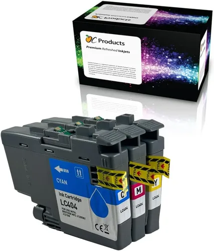 Miniatura 4 de OCProducts - Cartucho de tinta de repuesto compatible con Brother LC404, paquete de 2 unidades para DCP-J1200 MFC-J1205W MFC-J1215W (2 negros)
