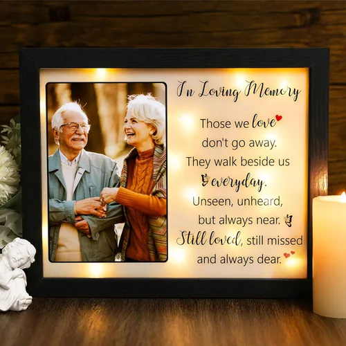 Miniatura 10 de Caja de sombra LED para regalos conmemorativos, regalo de condolencias en memoria de un ser querido, regalo de recuerdo por pérdida de madre, padre