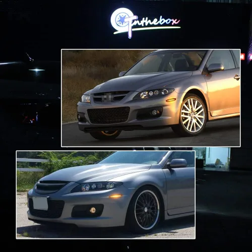Miniatura 8 de Lente ahumada ámbar LED delantero marcador lateral luz Fender lámpara compatible con Mazda 6 Mazdaspeed6 GG GY GG1 GY1 Pieza OEM GK2A515E0A