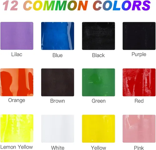 Miniatura 5 de Kit de reparación de vinilo y cuero, 12 colores de pintura acrílica para cuero para zapatos, zapatillas, muebles de cuero, bolsos, asiento de coche