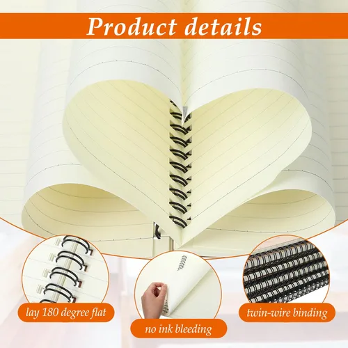 Miniatura 4 de 12 cuadernos en espiral inspiradores A5, regalo de agradecimiento a granel, bloc de notas motivacionales de 6 x 8 pulgadas, 100 páginas/50 hojas