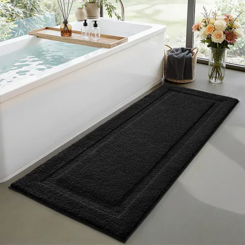 Miniatura 20 de LUMI Alfombras grandes y ultrasuaves para baño, antideslizantes con respaldo de goma, tapete de baño absorbente y lavable de secado rápido, alfombra