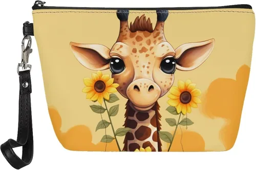 Miniatura 26 de Upetstory Bolsa de maquillaje de animales, bolso pequeño de cuero para cosméticos de viaje para niñas y mujeres, bolso de mano para lápiz labial