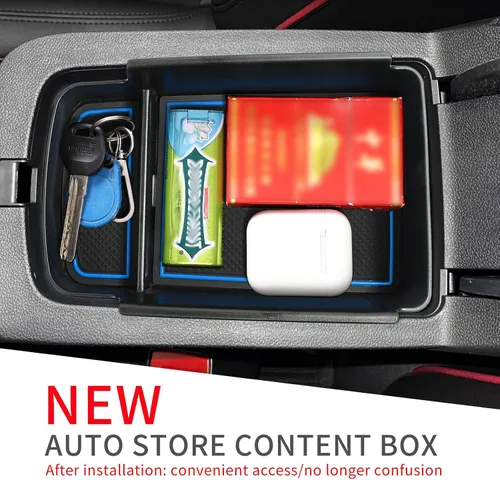 Miniatura 7 de smabee Bandeja organizadora de consola central, para Chevy Trax 2024 2025 2026, accesorios y reposabrazos, caja de almacenamiento para 2024 2025 Azul