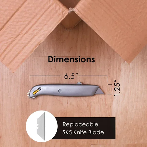 Miniatura 8 de Cuchilla de Cuchillo Utilitario Dimensionador de Cartón 2 en 1 - Redimensionar/Reducir Cajas de Envío de Cartón
