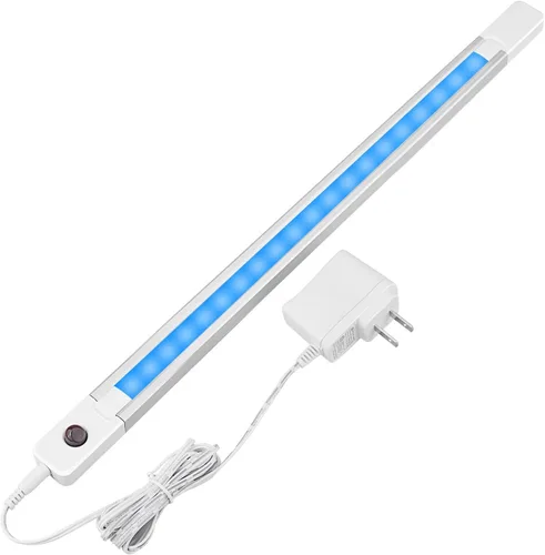 LUXSWAY Barra de luz LED enchufable con cambio de color, luz de tira LED RGB con control remoto, iluminación súper brillante debajo del gabinete,
