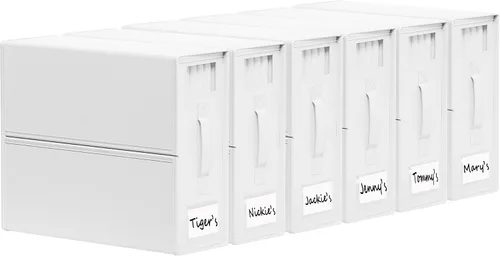Miniatura 14 de SheetCube Organizadores de Sábanas para Cama y Almacenamiento Paquete de 6, Organizador de Armario de Ropa Blanca Plegable con Ventana y Etiqueta